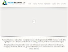 Tablet Screenshot of pharmasolutions-int.com